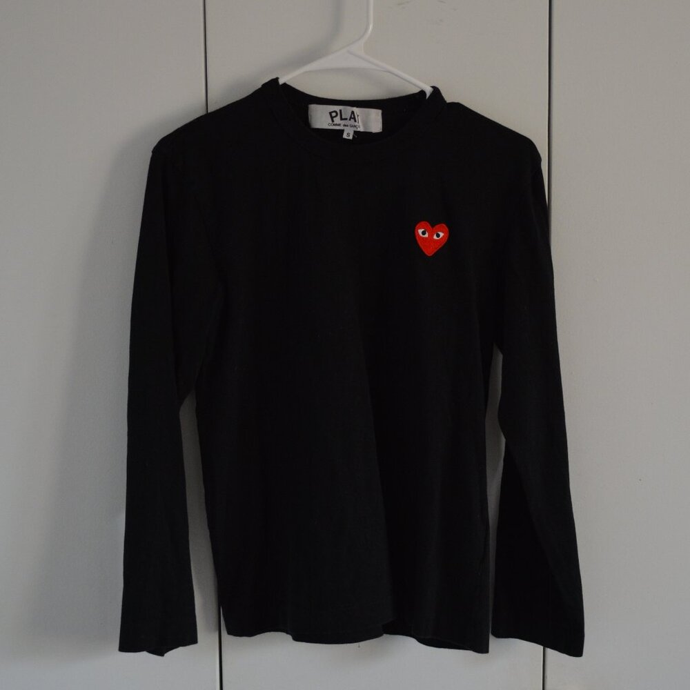 PLAY by Comme des Garcons, S, Small, long sleeve, red heart